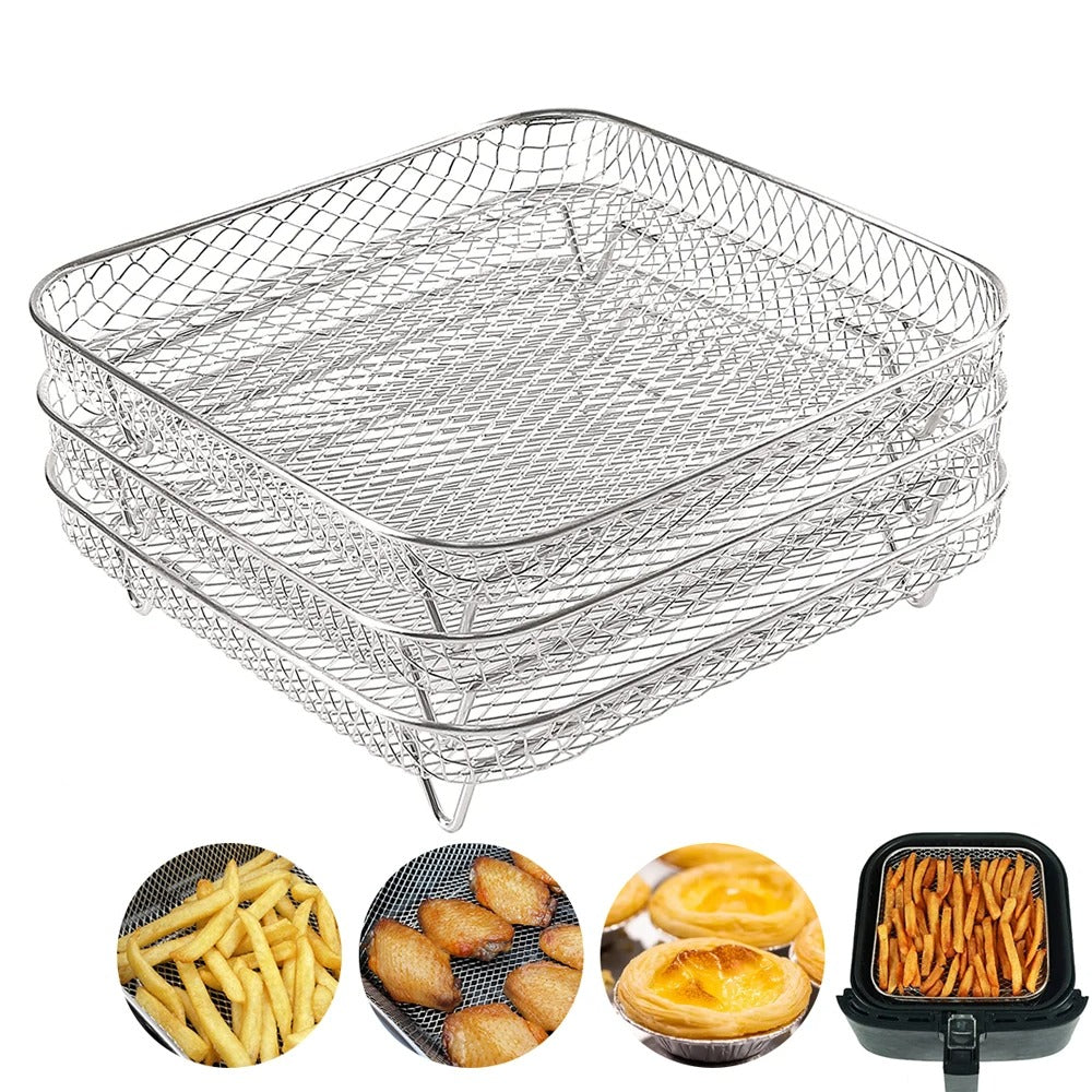 Stainless Steel 3 Layer Air Fryer Rack